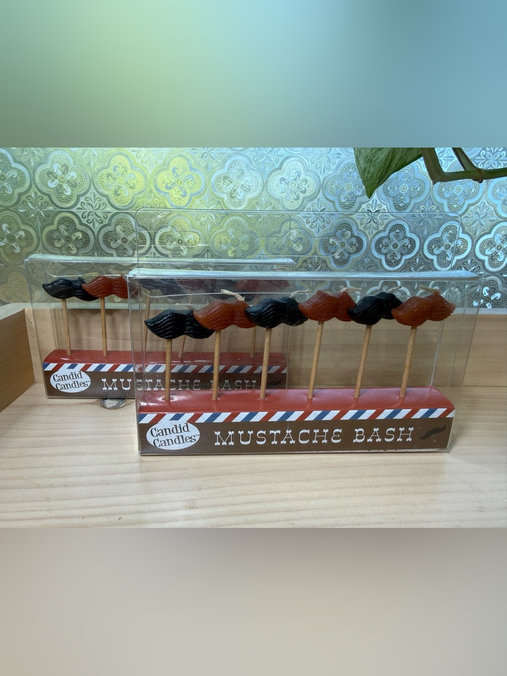 Mustache Bash Cake & Cupcake Candles 12 total - Black & Brown